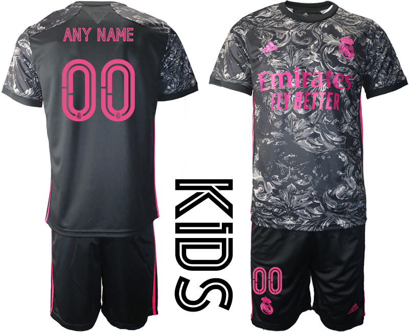 2021 Real Madrid away youth any name soccer jerseys->youth soccer jersey->Youth Jersey